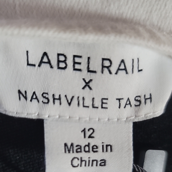 Labelrail X Nashville Tash Nwt Stretch Denim White Puff Sleeve Mini Dress - Picture 3 of 7